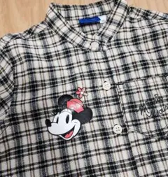 ミニーマウス チェック柄シャツ