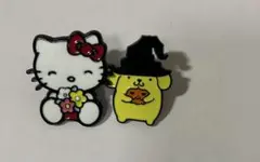 ハローキティ ポムポムプリン ピンバッジ　二個セット