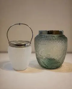 昭和レトロ あめや瓶、練りガラスアイスペール 2点セット 昭和レトロ あめや瓶、練りガラスアイスペール 2点セット - メルカリ