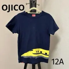 OJICO オジコ　新幹線　ドクターイエロー　Tシャツ ネイビー　12A