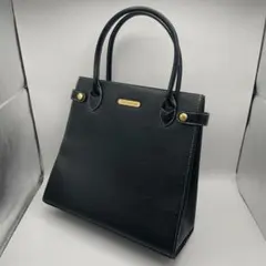 【鑑定済・極美品】バーバリー BURBERRY ノバチェック トートバッグ 黒