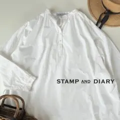 STAMP AND DIARY プルオーバーロングギャザーブラウスチュニック