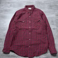 美品 Timberland ティンバーランド ダブルガーゼシャツ チェック 長袖