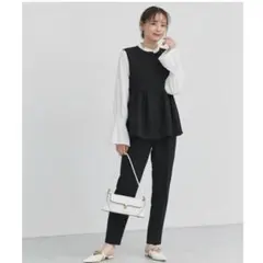 Pierrot セットアップ ペプラム 低身長 PM