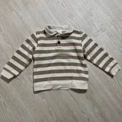 SIMPLE FREE ボーダー 長袖カットソー 裏起毛　95cm