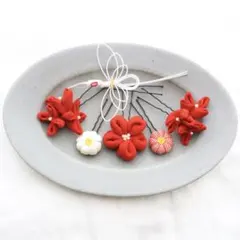 341.髪飾り 花 鶴 （大）着物 子供 七五三