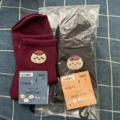 ◾️未使用品◾️ GU ちいかわ　ソックス　2足セット　くりまんじゅう　靴下のサムネイル