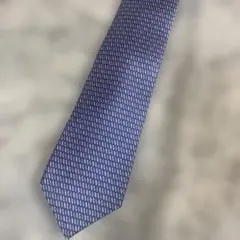 BVLGARI 青 幾何学模様 ネクタイ