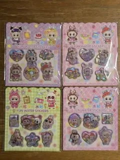 LABUBU ウォーターシール　水シール　4枚セット