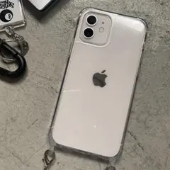 iPhone12Promax対応ストラップホール付きクリアスマホケース