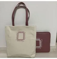 Samantha Thavasa トートバッグ A4対応 ベージュ/赤　新品