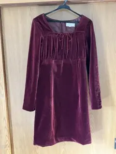 リューデベー ワンピース フォーマル ベロア ボルドー　結婚式 発表会　美品