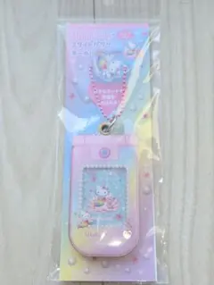 ハローキティ スライドガラケーキーホルダー