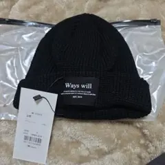 ways will ニット帽 ブラック W-11211