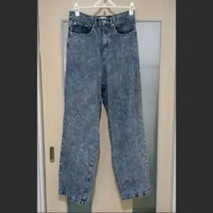 MONO-MARTハイウエストワイドストレートヴィンテージウォッシュデニムパンツのサムネイル