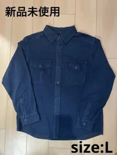 【新品】デニムジャージーオーバーシャツ Lサイズ