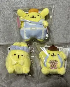 ③ ポムポムプリン ラウンドワン限定 マスコット 全3種セット