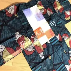 ご専用です。アンティーク　正絹　明仙　長羽織　ダークエメラルドに葡萄模様￼