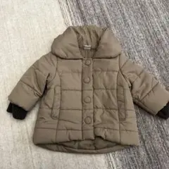 petit main ベージュダウンジャケット 80サイズ