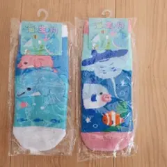 海の生き物デザインキッズ靴下 20-24cm