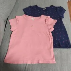 プティマイン100＊サーモンピンク＆さくらんぼ柄 2枚セット