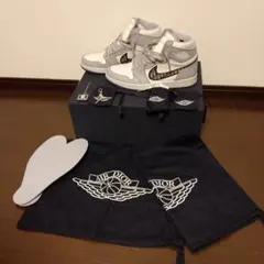 AIR DIOR Air Jordan 1 グレー/ホワイト　27.5のサムネイル