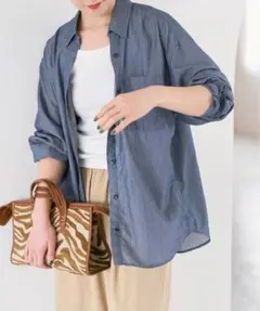23区 大きいサイズ 44 DENIM ダンガリーシャツ デニムシャツ 119