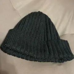無印良品　 メンズ　ニット帽 黒　アクリル100%