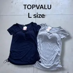 新品 トップバリュ ブラトップ 半袖Tシャツ L 2枚セット モールドカップ付き
