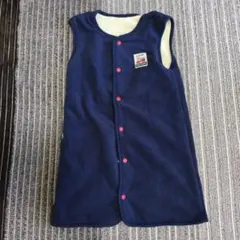 ネイビー フリース スリーパー 消防車刺繍　100〜110cm ベルメゾン