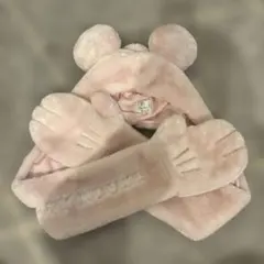 マフラーキャップ ピンク ミッキー