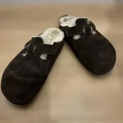 BIRKENSTOCK Boston ボア サンダル ブラック 42 - メルカリ
