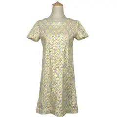 昭和レトロ ハンドメイド パステルカラー 刺繍 カットワーク ミニワンピース