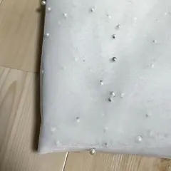 パール付きホワイトチュール生地 バラ型ライト　ウェルカムスペースセット