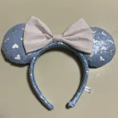 水色ハート型スパンコールカチューシャ