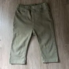 無印良品 ボトムス 100サイズ 7分丈 カーキ