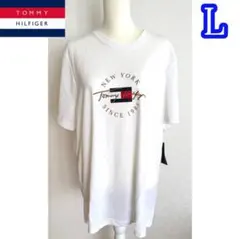 TOMMY HILFIGER Tシャツ メンズ Lサイズ ホワイト