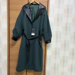 SUREVE -BLACK- ダークグリーン ロングコート ベルト付き