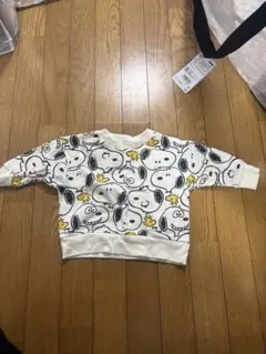 スヌーピー 総柄 トレーナー 80cm 裏起毛