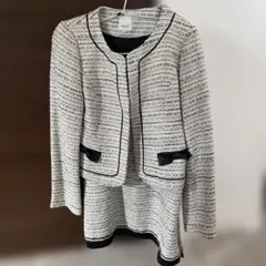 ノーカラーツイードジャケットスカート入学式 フォーマル