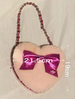 Mezzo Piano (メゾピアノ)フェイクファー ハート型ショルダーバッグ」