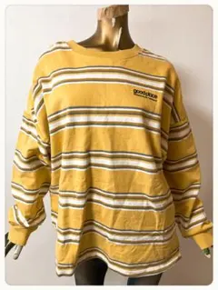 ☘️T22108☘️H&M オーバー ボーダー スウェット トレーナー L