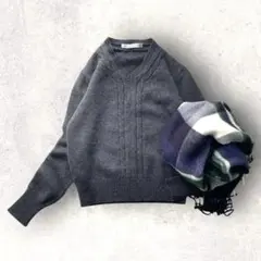 【美品】JOHN LAWRENCE ニット グレー ウール 日本製のサムネイル