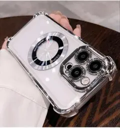 iPhone15promaxケース クリア レンズ保護 MagSafe充電