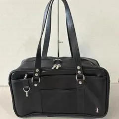 良品 イーストボーイ♡スクールバッグ 女神 ピンク 黒 刺繍 スクバ