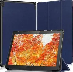 【新品未使用】タブレット ケース 10.1インチ スタンド機能付き(ダークブルー