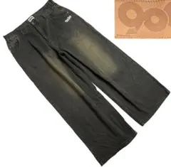 Y2K 9090 Wide Buggy Black Denim XL