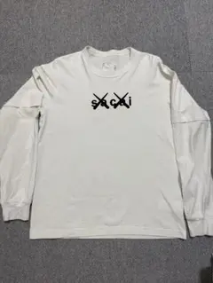 SACAI サカイ × KAWS カウズ　ロンT カウズ ロンT 刺繍 KAWS x Sacai Embroidery L/S T-Shirt White