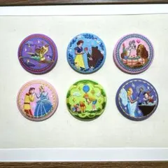 ディズニー刺繍缶バッチ　６つセット売り