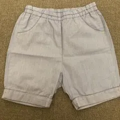 familiar ブルーの折り返しデザインパンツ